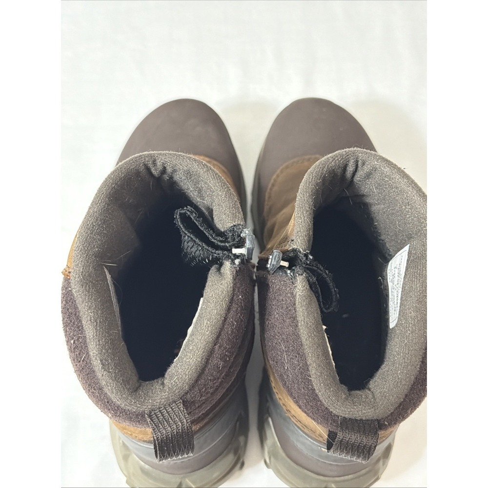 Merrell Thermo Kiruna Mid Zip Waterproof Boots Brown Clay Leather Women Sz 9 Fit - Picture 10 of 16